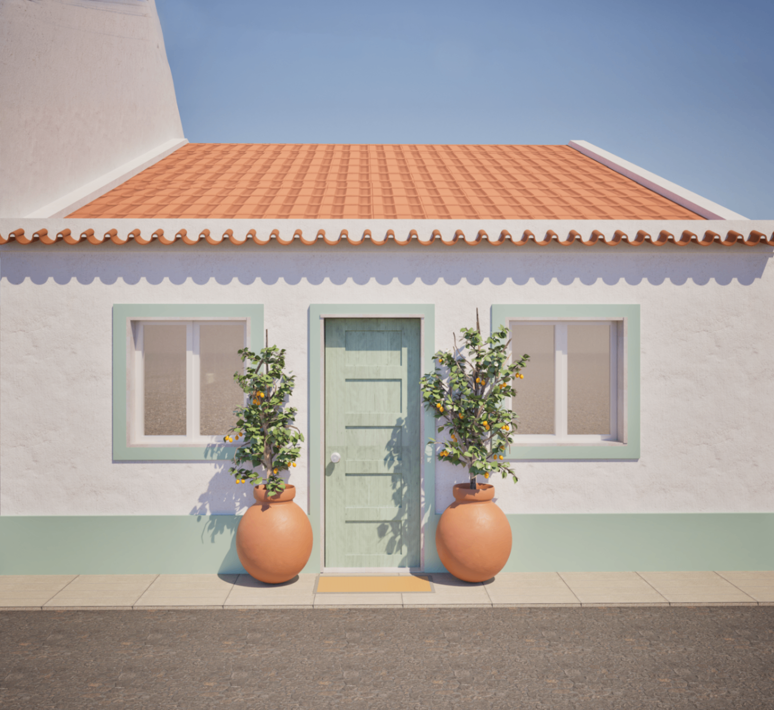 Original façade of the Grândola house
